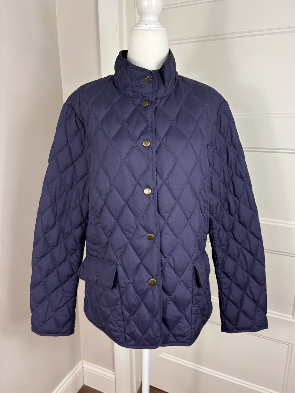 Eddie Bauer 550 Fill Quilted Down Chore Coat Jacket Size L